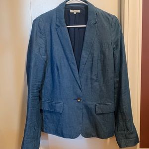 Madewell Medium Wash Chambray Blazer